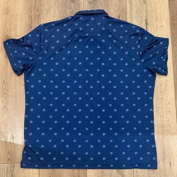 Mizzen + Main Men's Versa Golf Polo Shirt Set Sail Floral Dot Print XL Classic - Picture 2 of 8